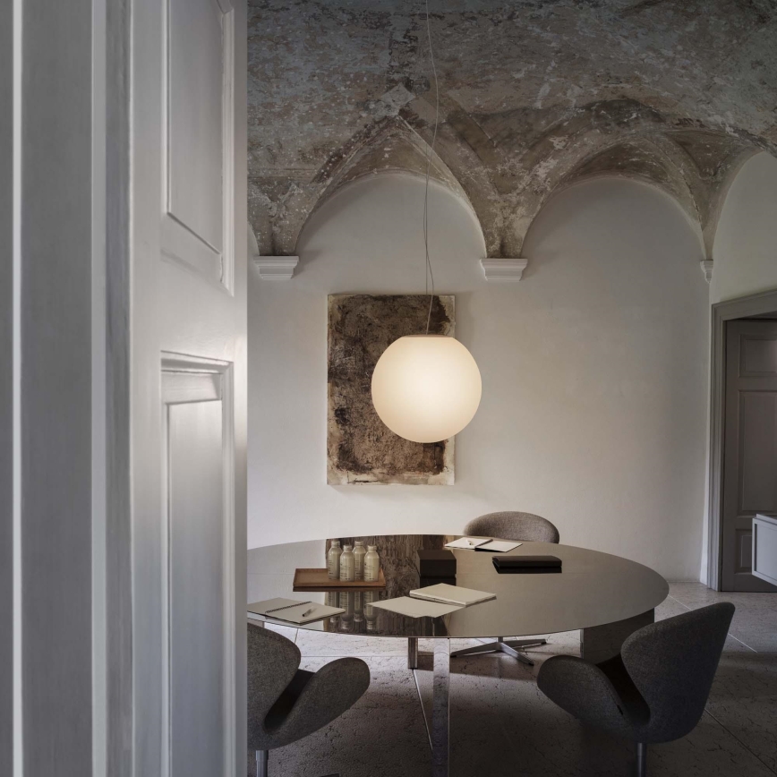 Ideal Lux - Luster na sajli MAPA 1xE27/42W/230V Ø 20 cm bijela