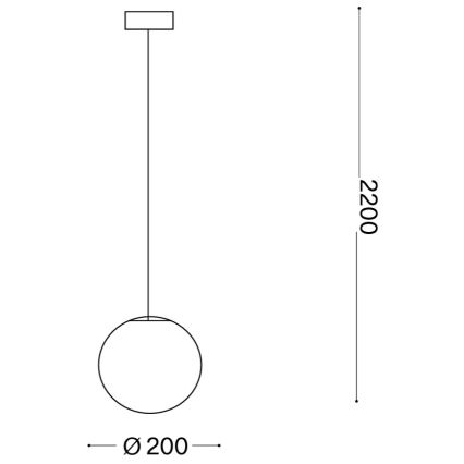 Ideal Lux - Luster na sajli MAPA 1xE27/42W/230V Ø 20 cm bijela