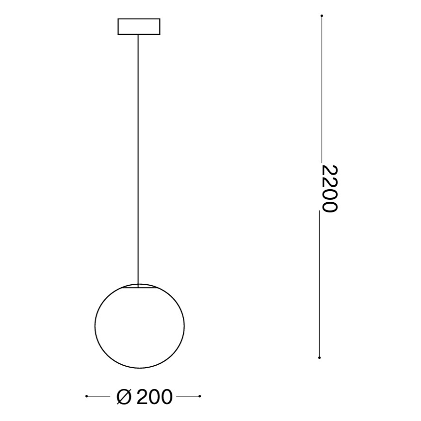 Ideal Lux - Luster na sajli MAPA 1xE27/42W/230V Ø 20 cm bijela