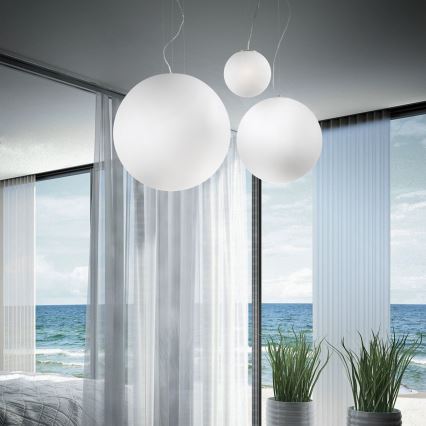 Ideal Lux - Luster na sajli MAPA 1xE27/42W/230V Ø 40 cm bijela