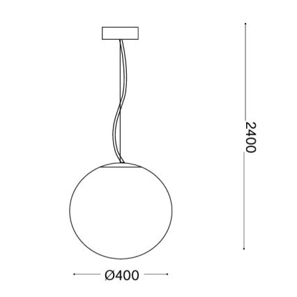 Ideal Lux - Luster na sajli MAPA 1xE27/42W/230V Ø 40 cm bijela