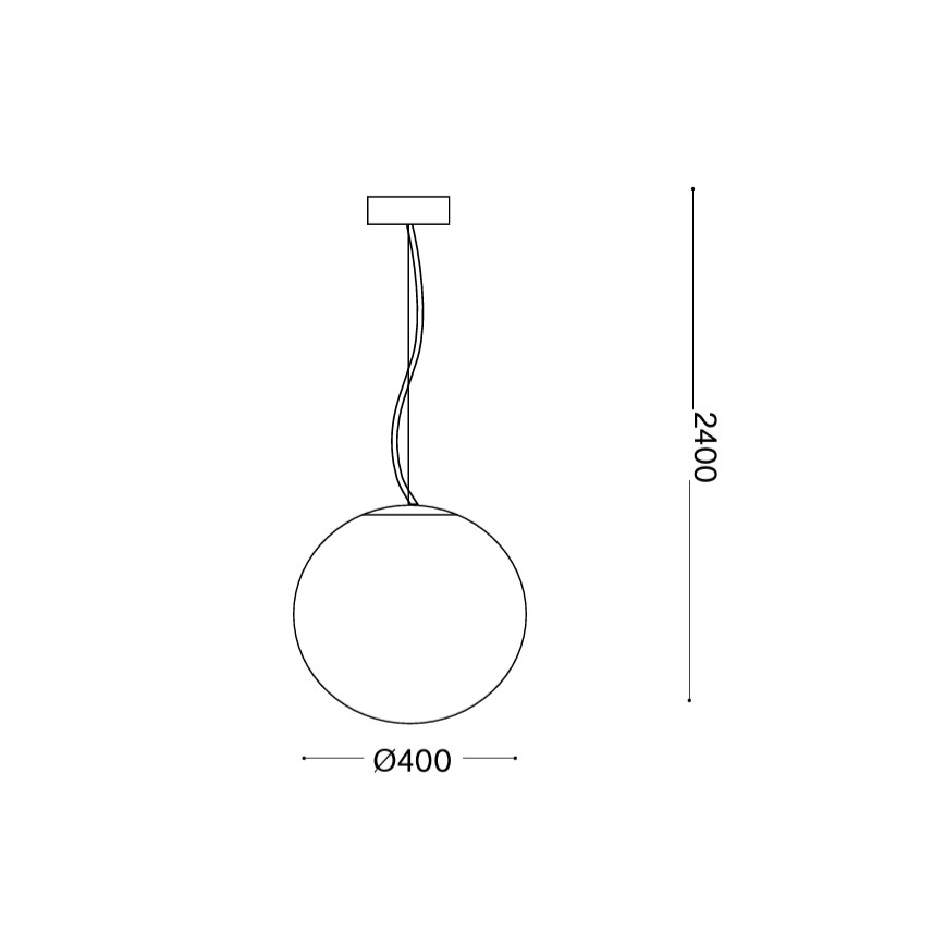 Ideal Lux - Luster na sajli MAPA 1xE27/42W/230V Ø 40 cm bijela