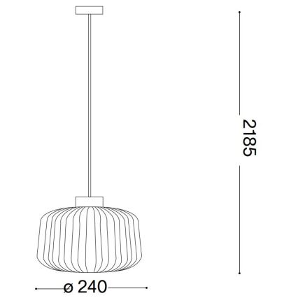 Ideal Lux - Luster na sajli MINT 1xE27/60W/230V pr. 24 cm prozirna