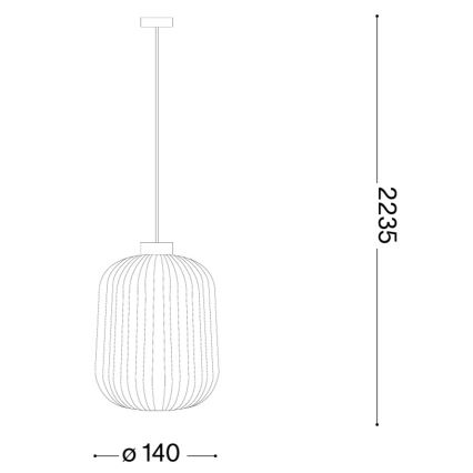 Ideal Lux - Luster na sajli MINT 1xE27/60W/230V Ø 14 cm, zelene boje