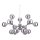Ideal Lux - Luster na sajli NODI 15xE14/28W/230V sjajni krom