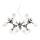 Ideal Lux - Luster na sajli NODI 15xE14/28W/230V Ø 105 cm sjajni krom/bijela