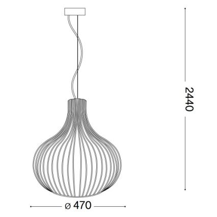 Ideal Lux - Luster na sajli ONION 1xE27/60W/230V pr. 47 cm