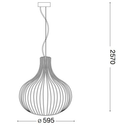 Ideal Lux - Luster na sajli ONION 1xE27/60W/230V pr. 59,5 cm