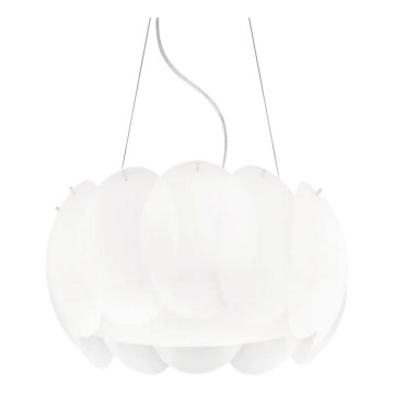 Ideal Lux - Luster na sajli OVALINO 5xE27/60W/230V Ø 44 cm bijela