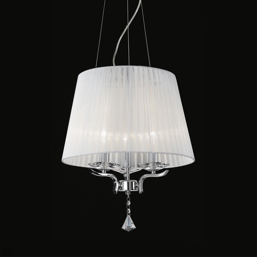 Ideal Lux - Kristalni luster na sajli PEGASO 3xE14/28W/230V pr. 40 cm sjajni krom