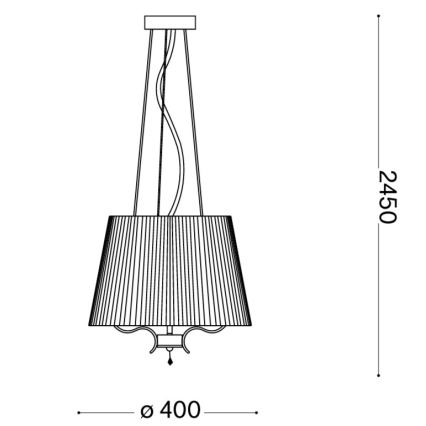 Ideal Lux - Kristalni luster na sajli PEGASO 3xE14/28W/230V pr. 40 cm sjajni krom