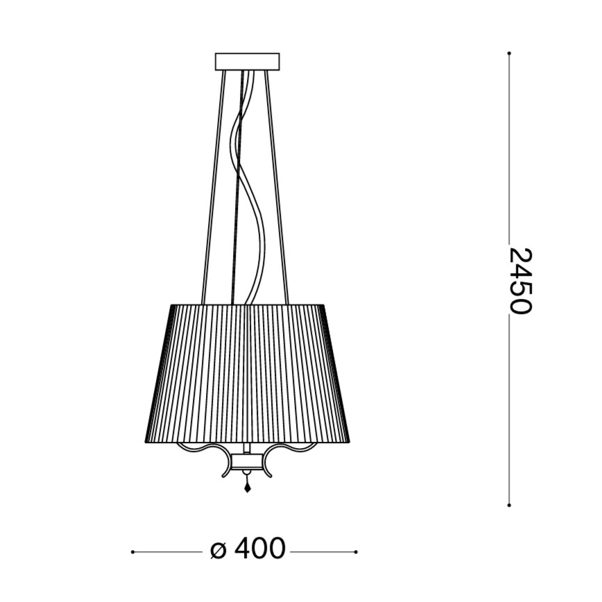 Ideal Lux - Kristalni luster na sajli PEGASO 3xE14/28W/230V pr. 40 cm sjajni krom