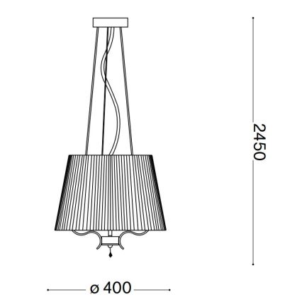 Ideal Lux - Kristalni luster na sajli PEGASO 3xE14/28W/230V pr. 40 cm zlatna