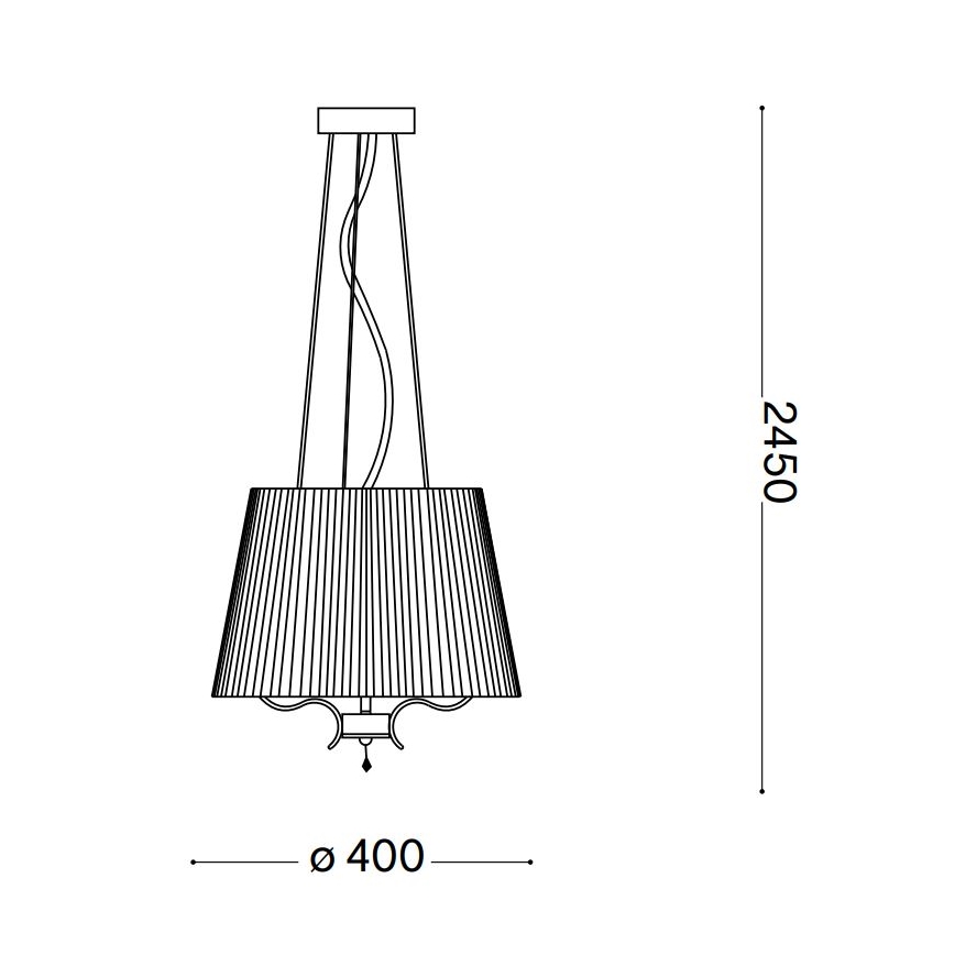 Ideal Lux - Kristalni luster na sajli PEGASO 3xE14/28W/230V pr. 40 cm zlatna