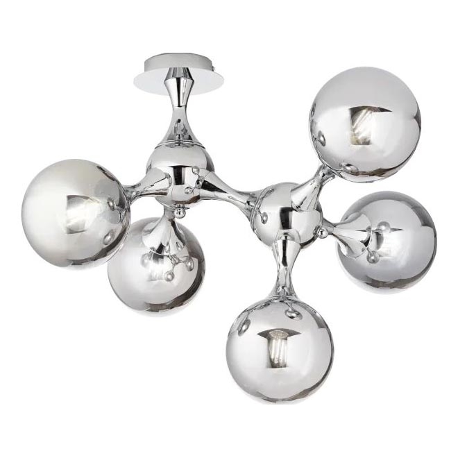 Ideal Lux - Nadgradni luster NODI 5xE14/28W/230V sjajni krom