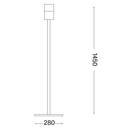 Ideal Lux - Noga lampe SET UP 1xE27/42W/230V crna