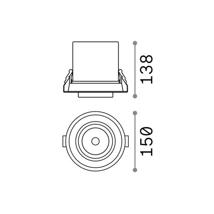 Ideal Lux - LED ugradna reflektorska svjetiljka NOVA LED/30W/230V CRI 90 Ø 13,8 cm bijela