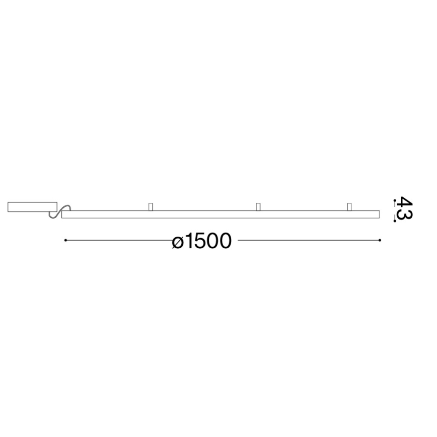 Ideal Lux - LED stropno svjetlo ORACLE SLIM LED/81W/230V 3000K CRI 90 Ø 150 cm zlatno