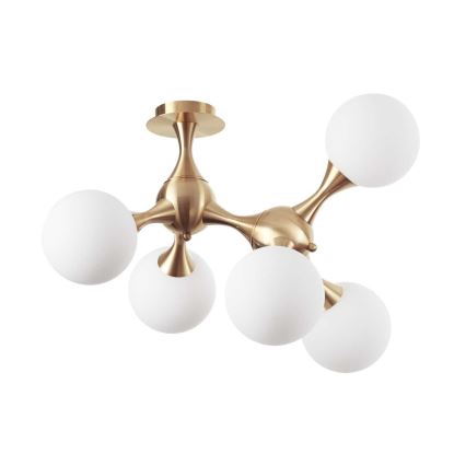 Ideal Lux - Plafonski luster NODI 5xE14/28W/230V 50x55 cm mesing/bijela
