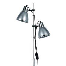 Ideal Lux - Podna lampa 2xE27/60W/230V srebrna