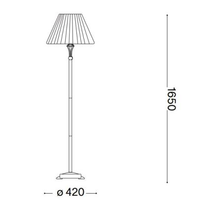Ideal Lux - Podna lampa FIRENZE 1xE14/40W/230V bijela/zlatna