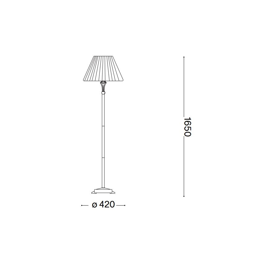 Ideal Lux - Podna lampa FIRENZE 1xE14/40W/230V bijela/zlatna