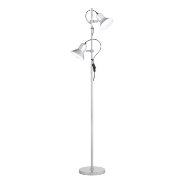 Ideal Lux - Podna lampa POLLY 2xE27/60W/230V srebrna