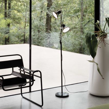 Ideal Lux - Podna svjetiljka 2xE27/60W/230V crna