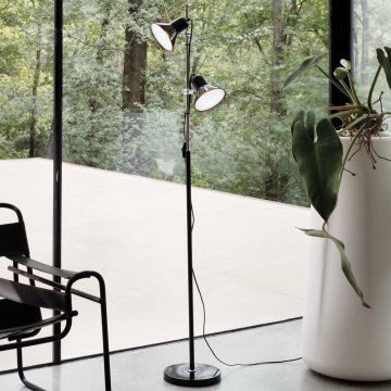 Ideal Lux - Podna svjetiljka POLLY 2xE27/60W/230V crna