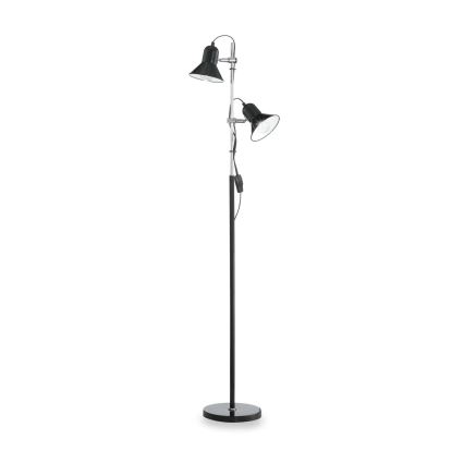 Ideal Lux - Podna svjetiljka POLLY 2xE27/60W/230V crna