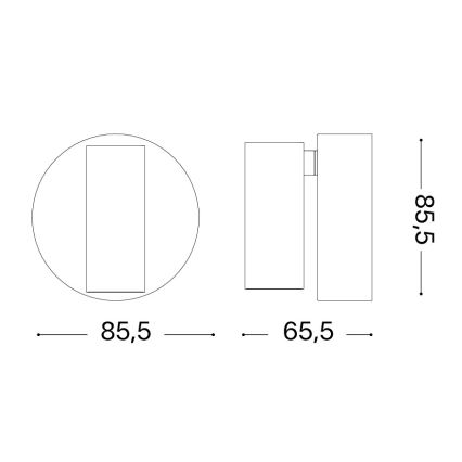 Ideal Lux - LED zidna spot svjetiljka s dodirnim prigušivanjem ELF LED/3W/230V CRI 95 zlatna/bijela