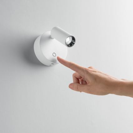 Ideal Lux - LED prigušiva dodirna zidna spot svjetiljka ELF LED/3W/230V CRI 95 bijela