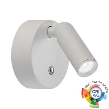 Ideal Lux - prigušivo punjivo dodirno zidno LED spot svjetlo BEAN LED/3W/5V 2200 mAh CRI 95 bijela