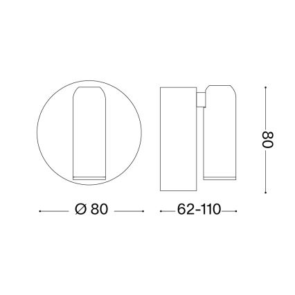 Ideal Lux - LED podesiva punjiva zidna točkasta svjetiljka na dodir BEAN LED/3W/5V CRI 95 bijela