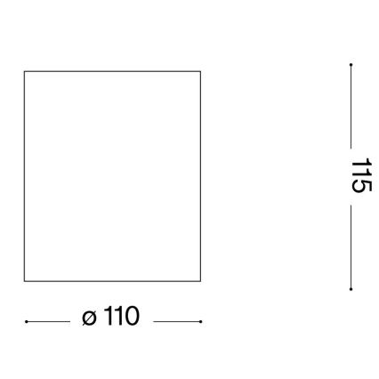 Ideal Lux - Reflektorska svjetiljka za kupaonicu GUN 1xGU10/28W/230V IP44 crna