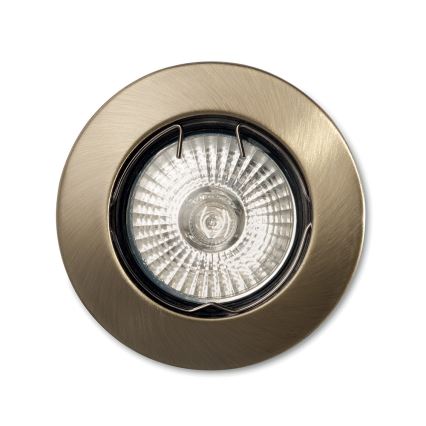 Ideal Lux - Komplet od 3 ugradnih stropnih svjetiljki JAZZ 1xGU10/50W/230V, promjer 7,7 cm, brončane