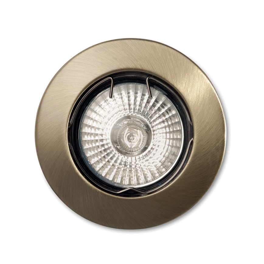 Ideal Lux - Komplet od 3 ugradnih stropnih svjetiljki JAZZ 1xGU10/50W/230V, promjer 7,7 cm, brončane