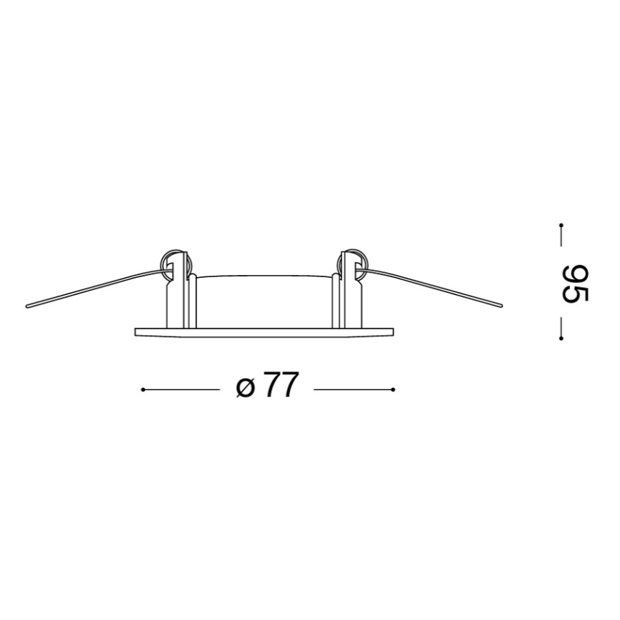 Ideal Lux - Komplet od 3 ugradnih stropnih svjetiljki JAZZ 1xGU10/50W/230V, promjer 7,7 cm, brončane