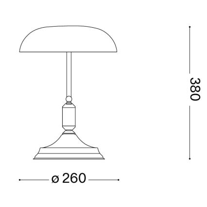 Ideal Lux - Stolna lampa 1xE27/60W/230V mesing
