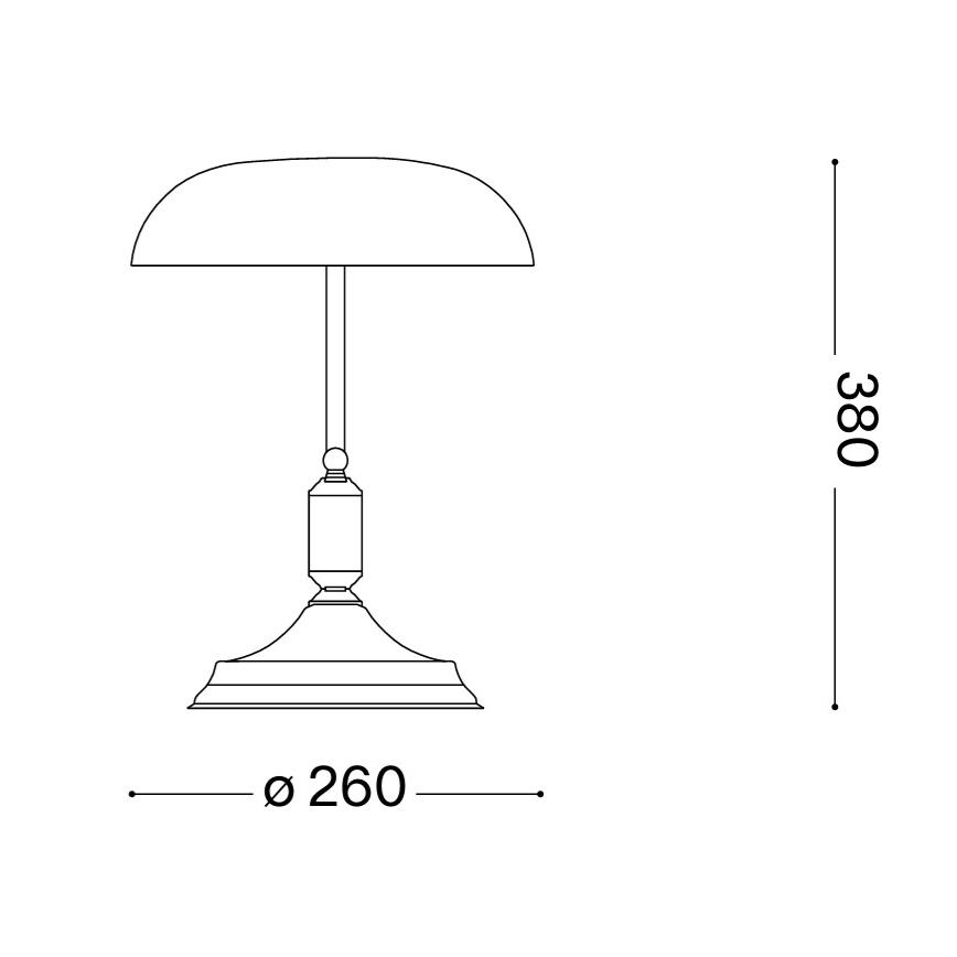 Ideal Lux - Stolna lampa 1xE27/60W/230V mesing