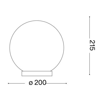 Ideal Lux - Stolna lampa CARTA 1xE27/25W/230V pr. 20 cm bijela