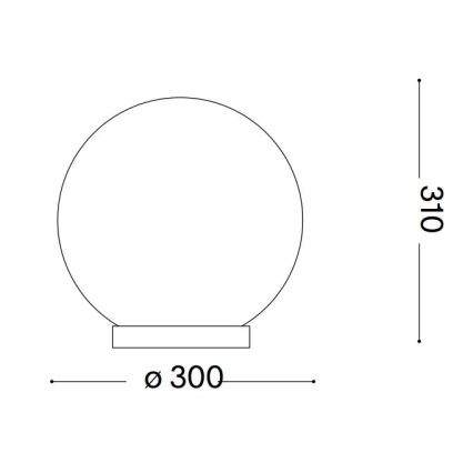 Ideal Lux - Stolna lampa CARTA 1xE27/25W/230V pr. 30 cm bijela