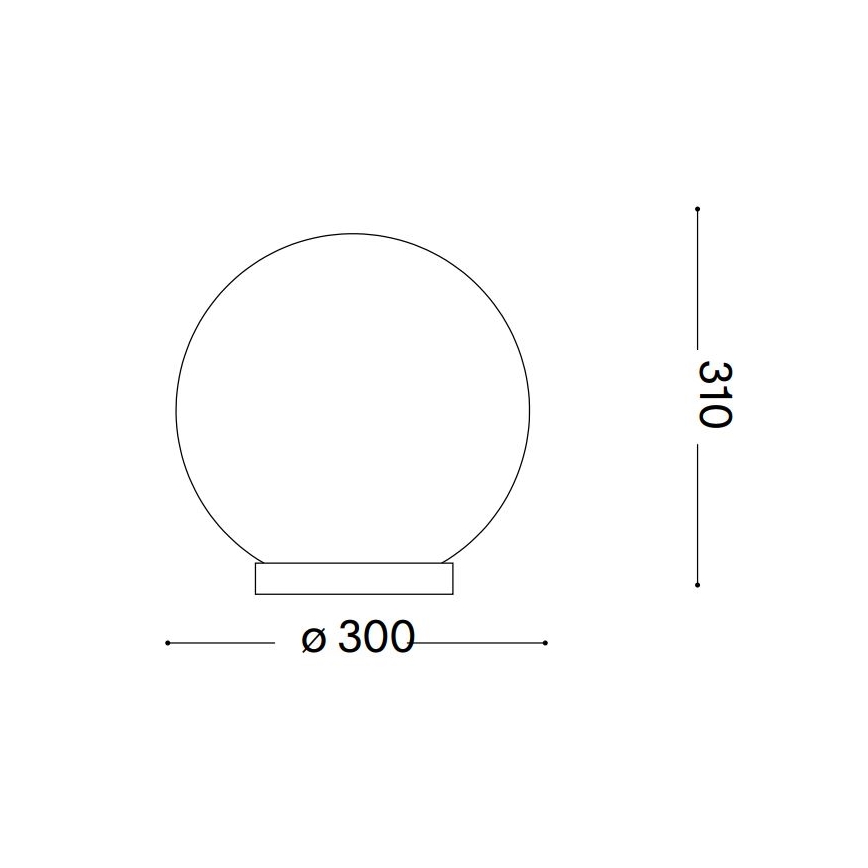 Ideal Lux - Stolna lampa CARTA 1xE27/25W/230V pr. 30 cm bijela