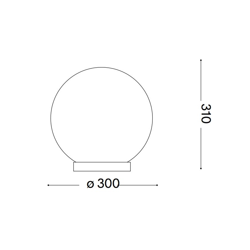 Ideal Lux - Stolna lampa CARTA 1xE27/25W/230V pr. 30 cm bijela