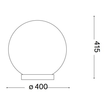 Ideal Lux - Stolna lampa CARTA 1xE27/25W/230V pr. 40 cm bijela
