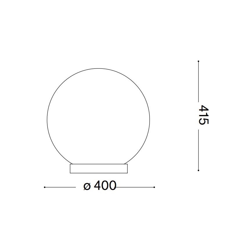 Ideal Lux - Stolna lampa CARTA 1xE27/25W/230V pr. 40 cm bijela