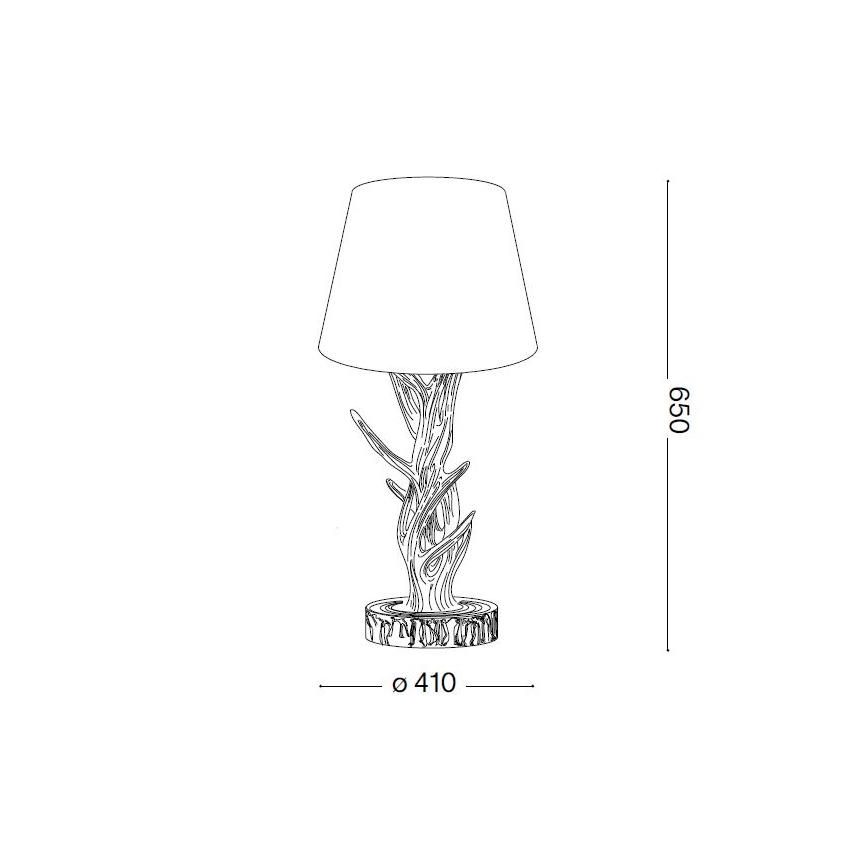 Ideal Lux - Stolna lampa CHALET 1xE27/60W/230V rogovlje