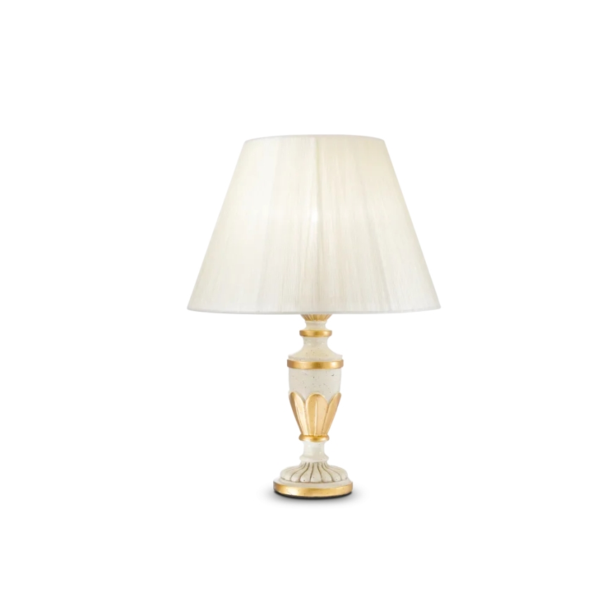 Ideal Lux - Stolna lampa FIRENZE 1xE14/40W/230V bijela/zlatna