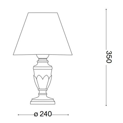 Ideal Lux - Stolna lampa FIRENZE 1xE14/40W/230V bijela/zlatna