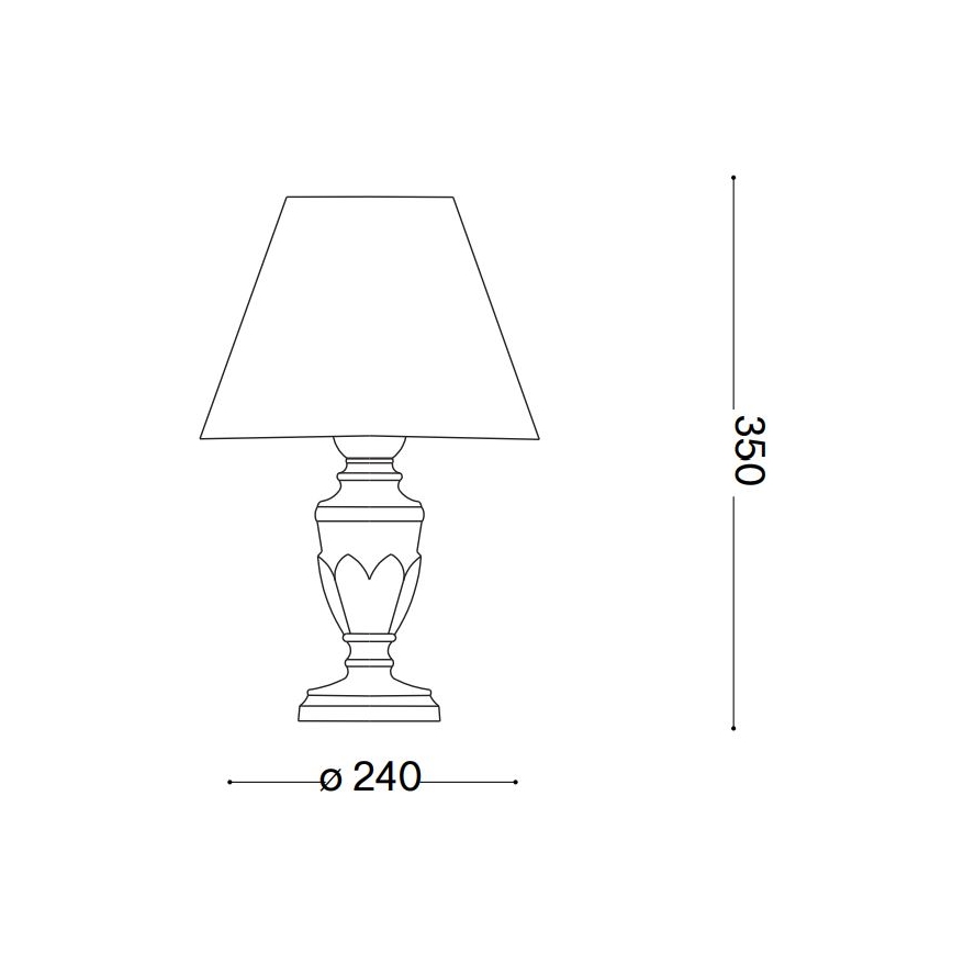 Ideal Lux - Stolna lampa FIRENZE 1xE14/40W/230V bijela/zlatna